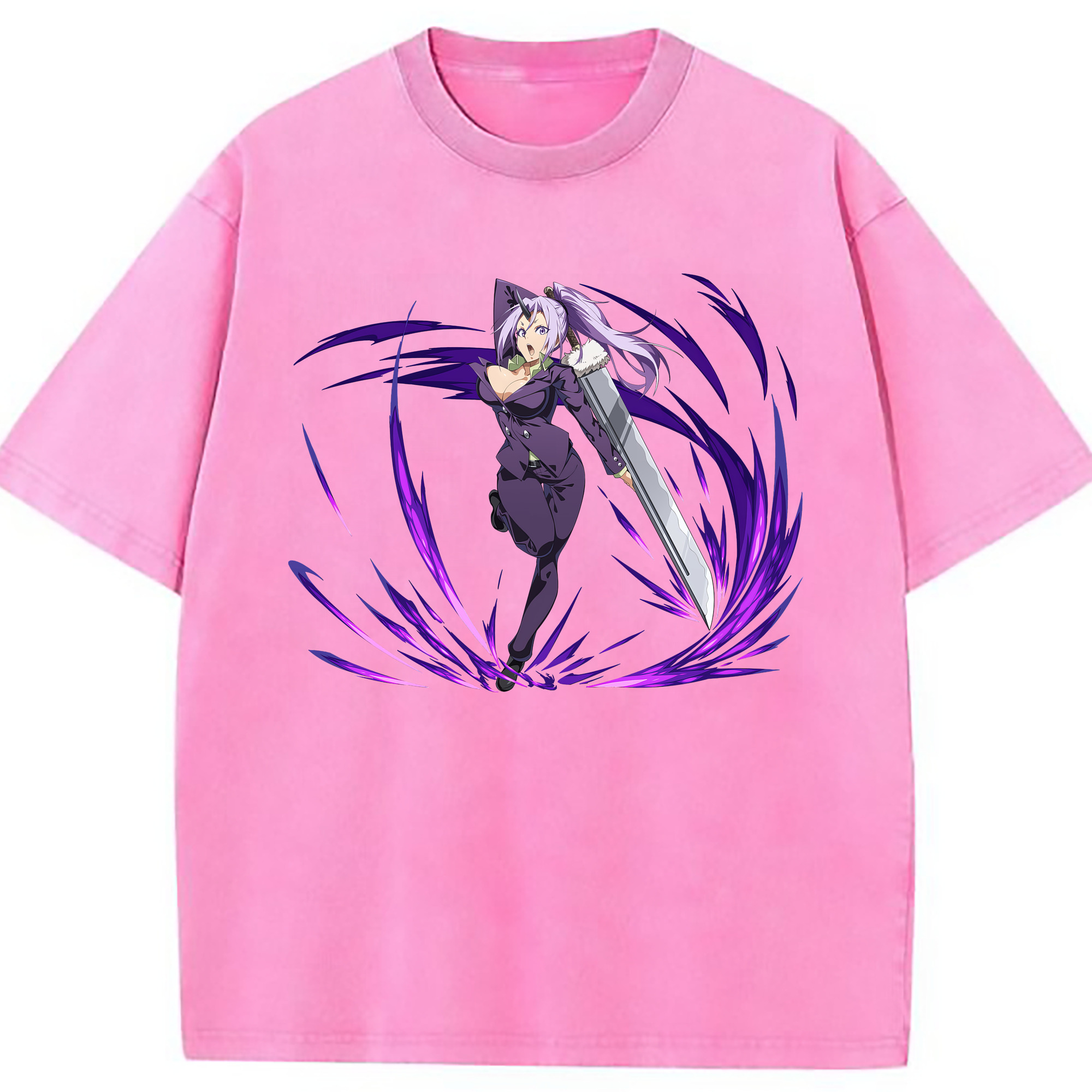 （画像用） 転スラ Regarding Reincarnated to Slime 綿100% ヴィンテージ風 半袖Tシャツ（フロントプリント）